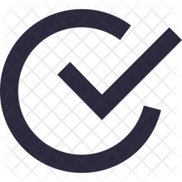 256x256 Tick Icon Of Line Style