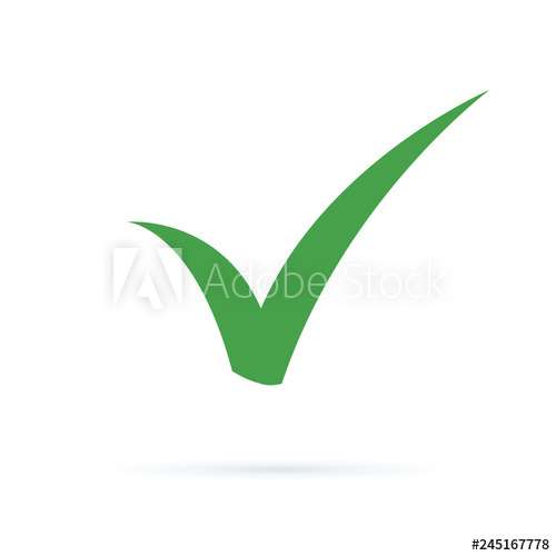 500x500 Black Check Mark Icon Tick Symbol, Tick Icon Vector Illustration