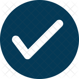 256x256 Tick Icon Of Glyph Style