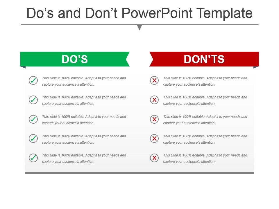 Dos And Donts Bullet Points With Tick Mark Icon Ppt Slide Ppt 960x720 Dos And Donts Bullet Points With Tick Mark Icon Ppt Slide Ppt