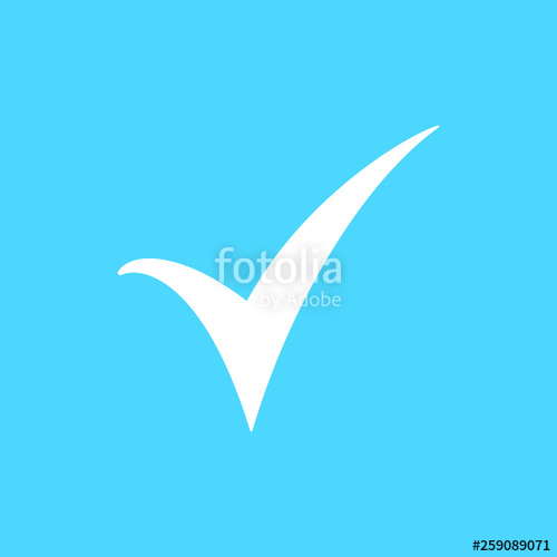 White Check Mark Icon On Blue Background Tick Symbol, Tick Icon 500x500 White Check Mark Icon On Blue Background Tick Symbol, Tick Icon