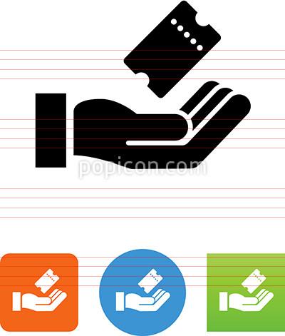 400x471 Hand Holding Ticket Icon