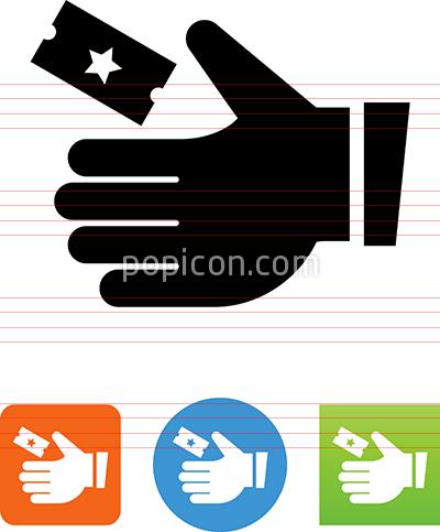 400x483 Hand Taking Ticket Icon