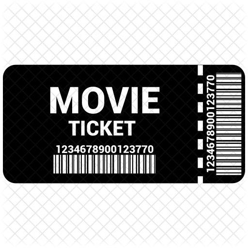 512x512 Movie Ticket Icon Of Glyph Style