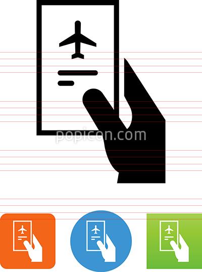 400x538 Hand Holding Airline Ticket Icon