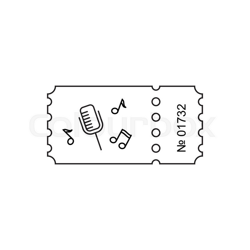 Ticket Icon In The Outline Style Stock Vector Colourbox 800x800 Ticket Icon In The Outline Style Stock Vector Colourbox