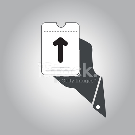 440x440 Hand Hold Ticket Vector Icon Stock Vector