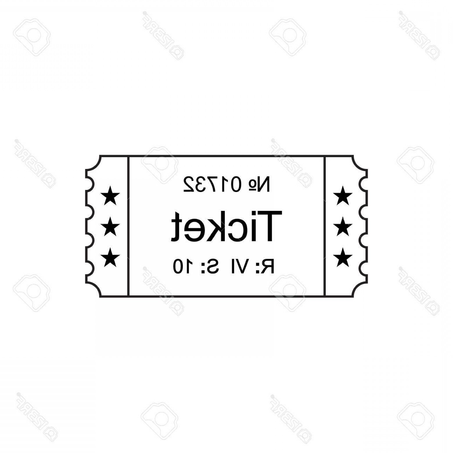 1560x1560 Photostock Vector Ticket Icon In The Outline Style Ticket Vector