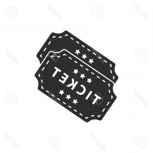 300x300 Photostock Vector Ticket Vector Icon Black Illustration Isolated