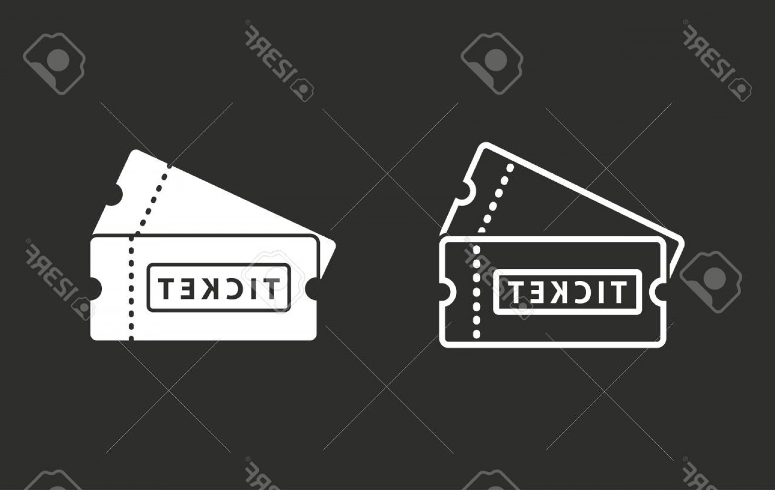 1560x987 Photostock Vector Ticket Vector Icon White Illustration Isolated