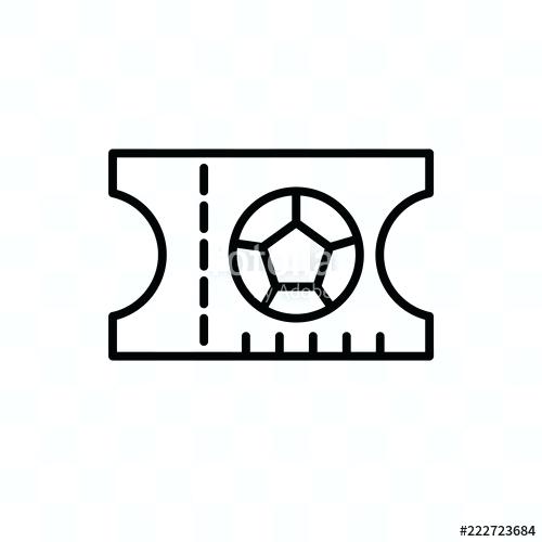 500x500 The Ticket Icon Symbol Flat Vector Illustration Raffle