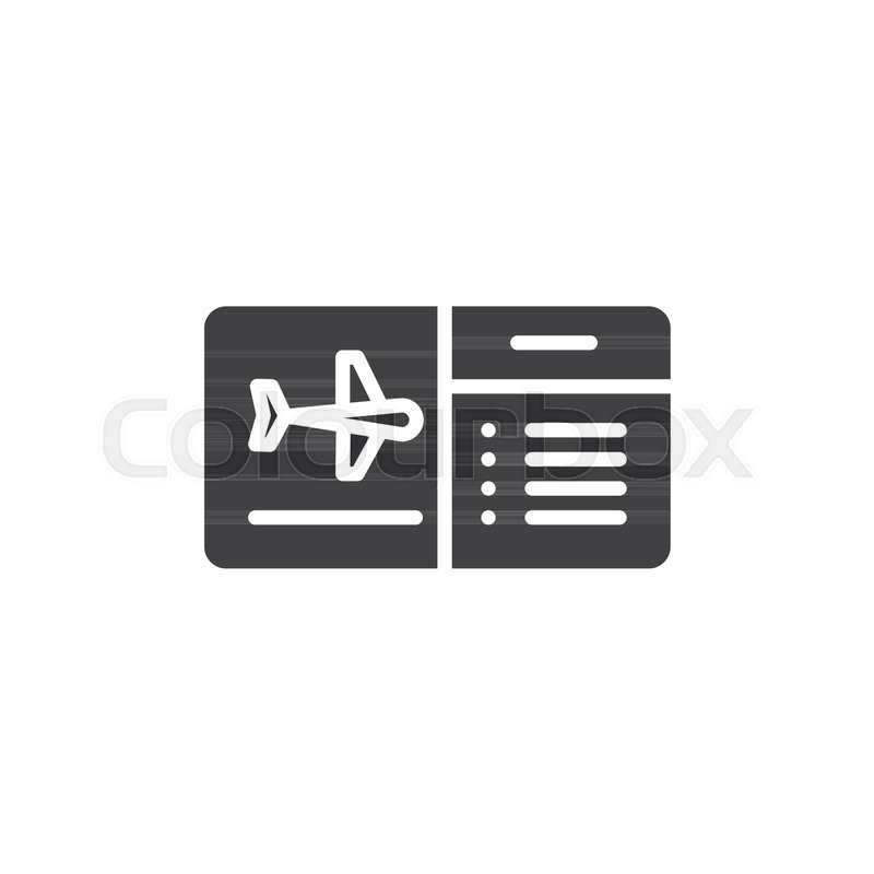 800x800 Air Ticket Vector Icon Filled Flat Stock Vector Colourbox