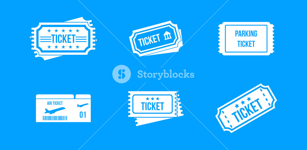 1000x489 Ticket Icon Set Simple Set Of Ticket Vector Icons For Web Design