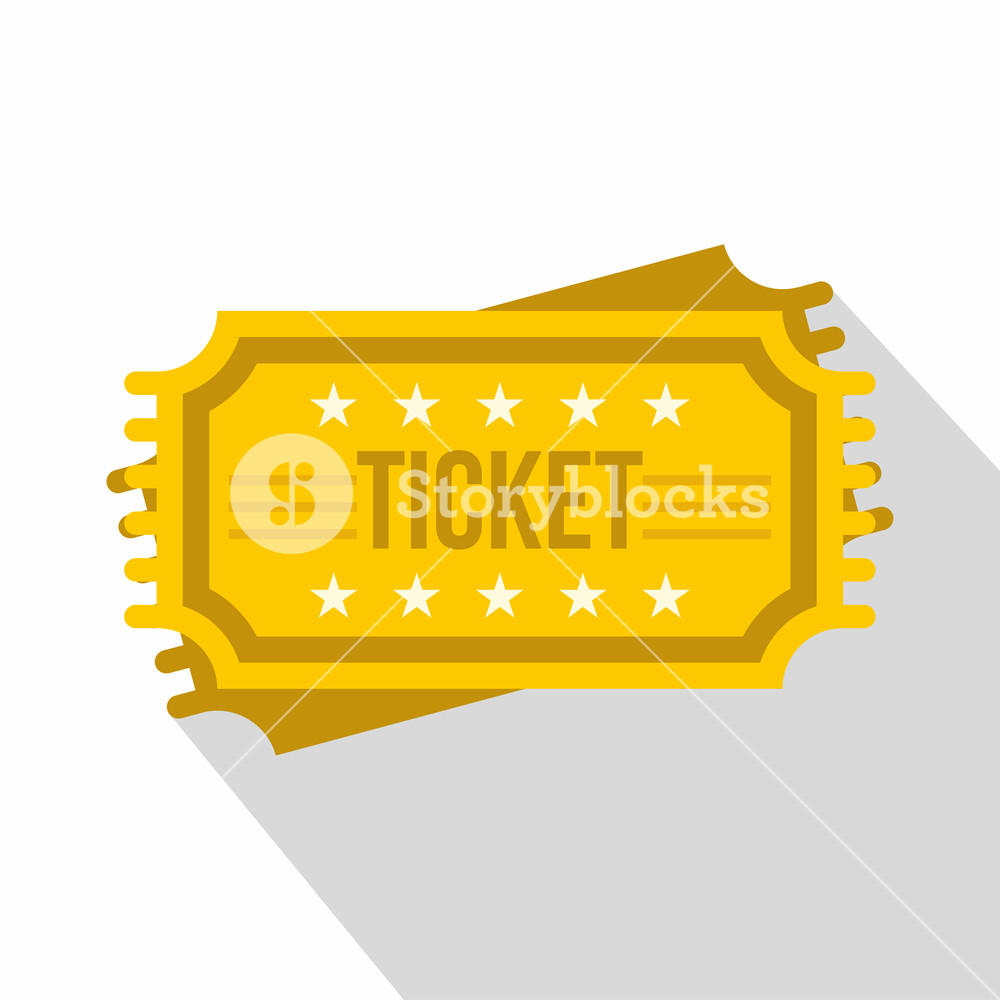 1000x1000 Ticket Icon Flat Illustration Of Ticket Vector Icon For Web