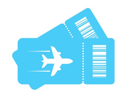 450x356 Couple Plane Tickets Vector Icon Royalty Free Vector Graphics