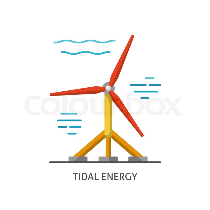 800x800 Tidal Energy Icon Isolated On White Stock Vector Colourbox