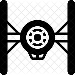 256x256 Tie Fighter Icon Of Glyph Style