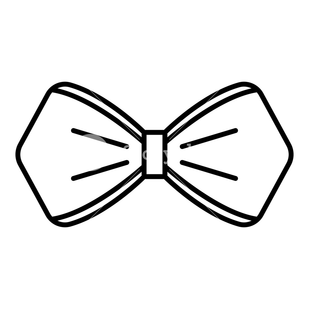 1000x1000 Bow Tie Icon Outline Bow Tie Vector Icon For Web Design Isolated