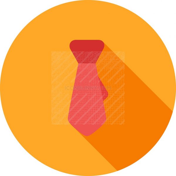 Business Tie Flat Shadowed Icon 600x600 Business Tie Flat Shadowed Icon