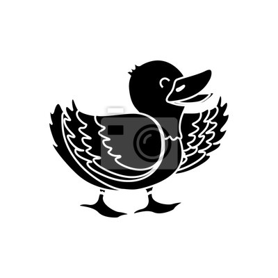 400x400 Ente Bauernhof Tier Icon Vektor Illustration Grafik Design