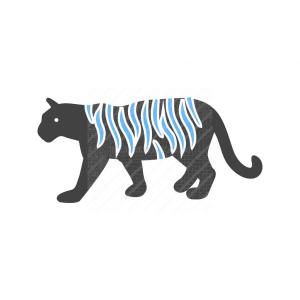 600x600 Tiger Blue Black Icon