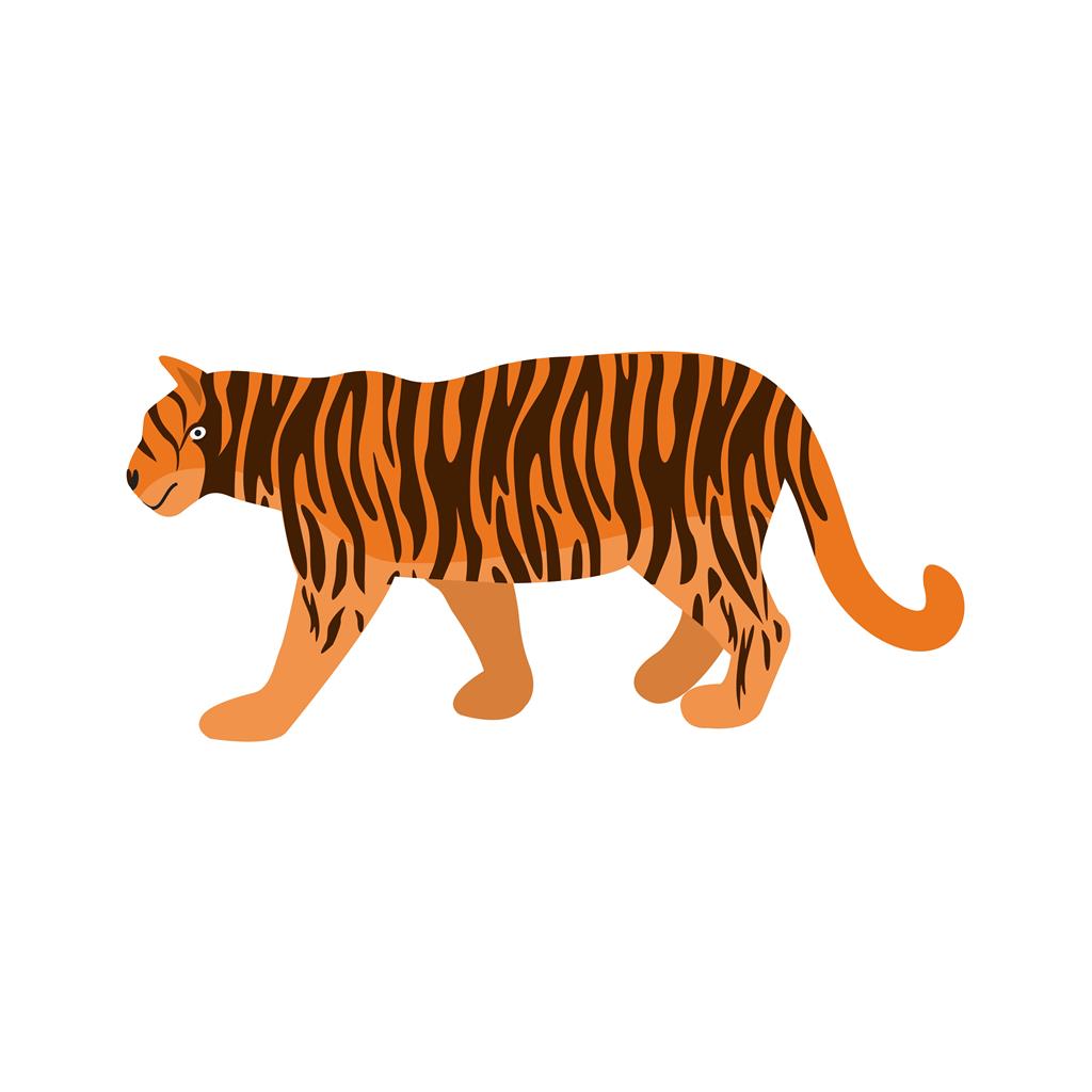 1024x1024 Tiger Flat Multicolor Icon