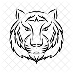 256x256 Tiger Icon Of Line Style