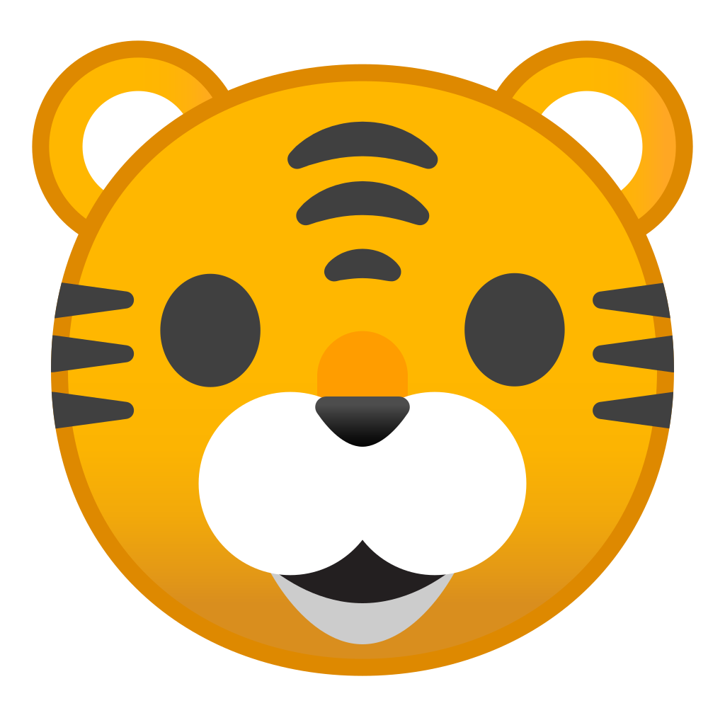 1024x1024 Tiger Face Icon Noto Emoji Animals Nature Iconset Google