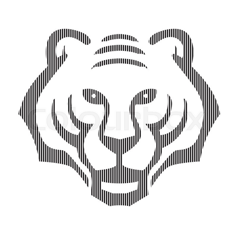 800x800 Illustrated Tiger Icon For Design Stock Vector Colourbox