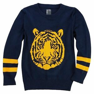 300x300 No Retreat Boys' Orange Tiger Icon Navy Blue Light Pullover