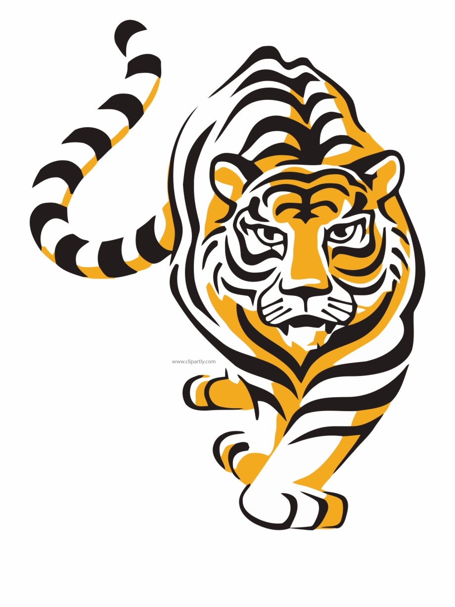 920x1227 Walking Wild Tiger Clipart Png