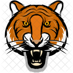 256x256 Wild Tiger Icon Of Flat Style