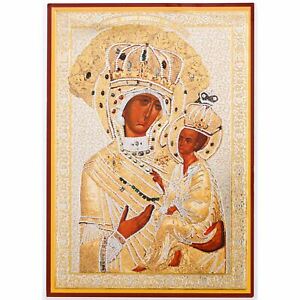300x300 Tikhvin Mother Of God Gold Foil Mounted On Wood Icon