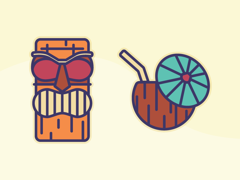 800x600 Tiki Icons