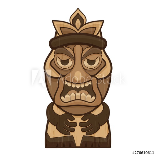 500x500 Tiki Icon Cartoon Of Tiki Vector Icon For Web Design Isolated