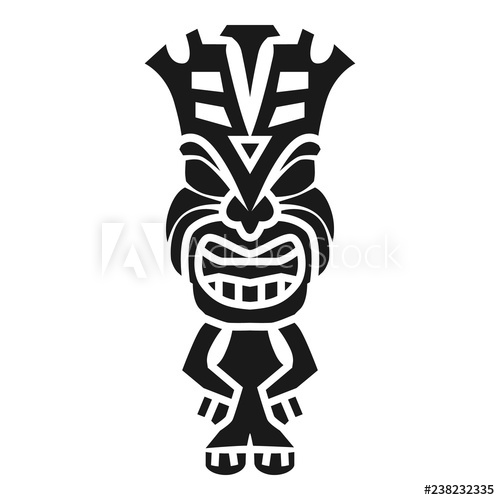 500x500 Tiki Statue Idol Icon Simple Illustration Of Tiki Statue Idol