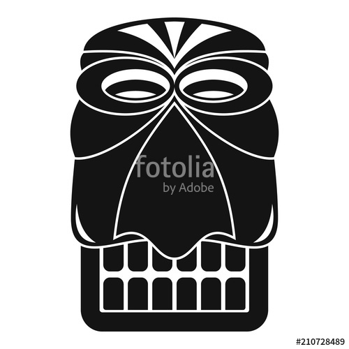 500x500 Wood Tiki Idol Icon Simple Illustration Of Wood Tiki Idol Vector