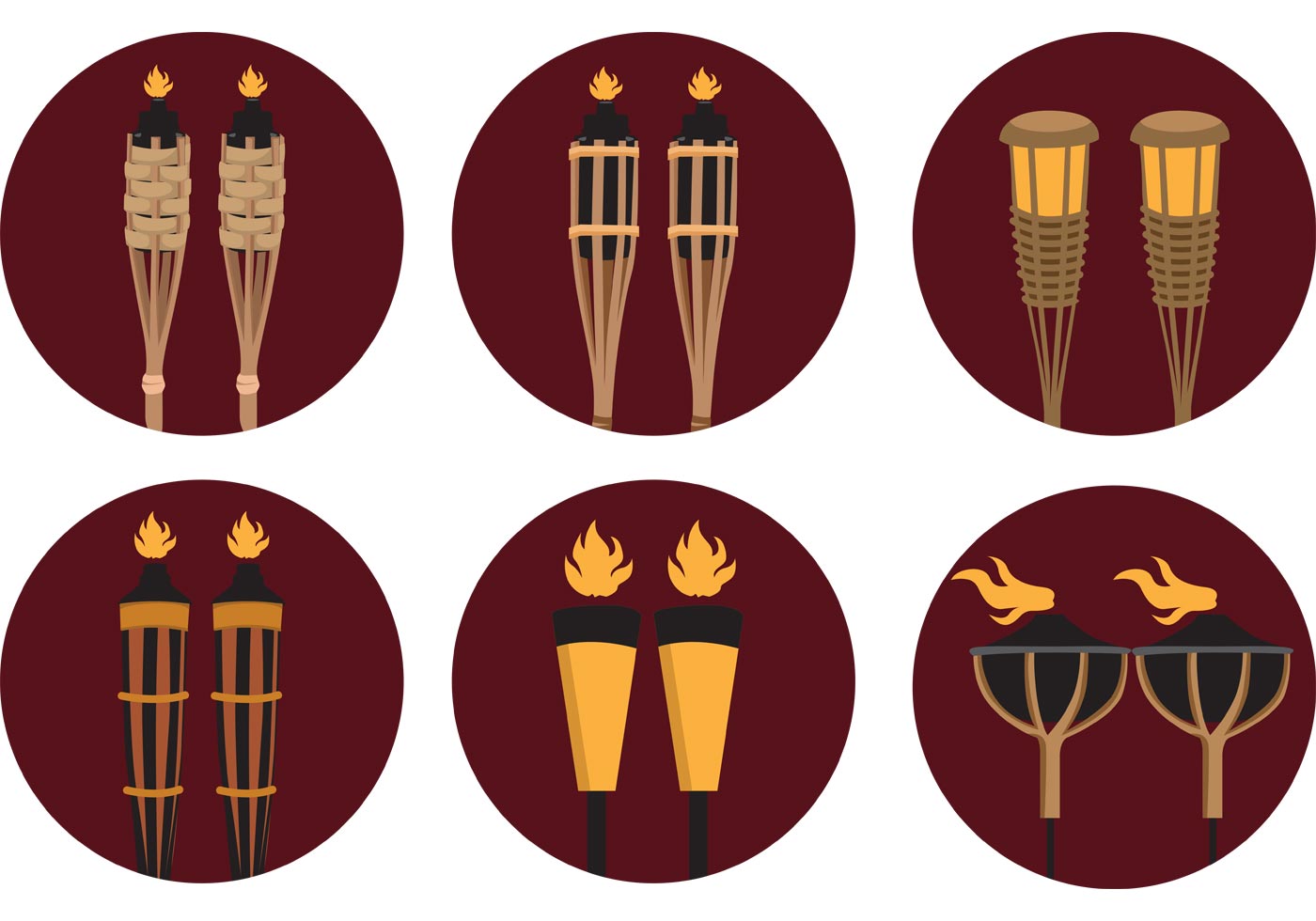 1400x980 Tiki Torch Vector