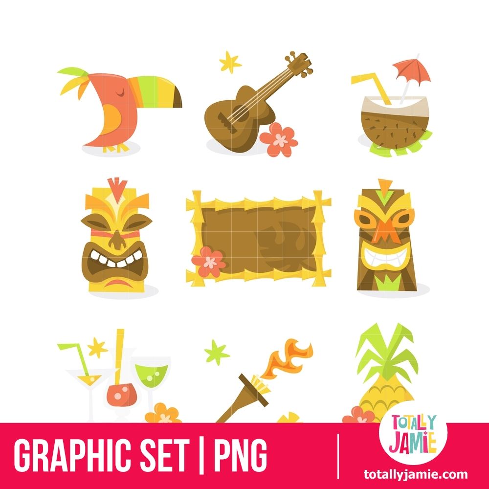 1000x1000 Luau Tiki Party Icons Nyx Tiki Party, Tiki Statues, Party Icon