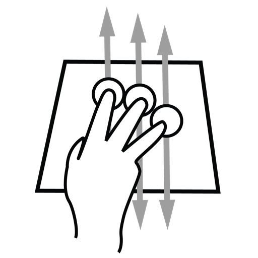 512x512 Gestureworks, Finger, Three, Aggressive, Tilt Icon