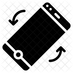 256x256 Tilt Phone Icon Of Glyph Style