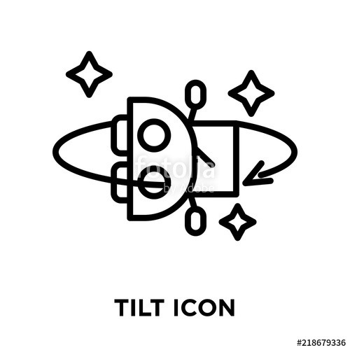 500x500 Tilt Icon Vector Isolated On White Background, Tilt Sign Line