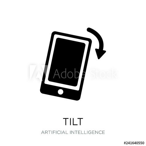 500x500 Tilt Icon Vector On White Background, Tilt Trendy Filled Icons F