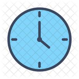 256x256 Clock Icon Of Colored Outline Style