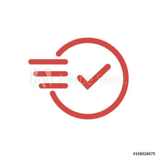 500x500 Time Icon Fast Time Vector Icon Deadline Icon Red Clock Icon