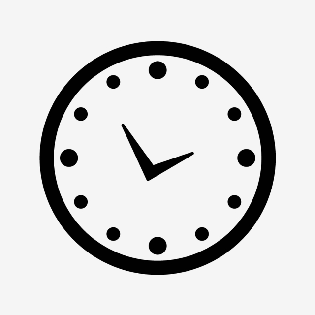 640x640 Vector Clock Icon, Clock, Time, Date Png And Vector