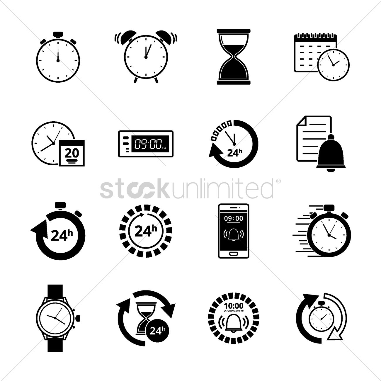 1300x1300 Collection Of Time Icon Vector Image