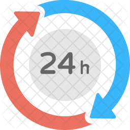 256x256 Turnaround Time Icon Of Flat Style