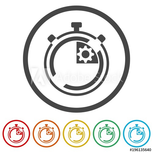 500x500 Time Management Icon For Startup Business, Time Management Icon