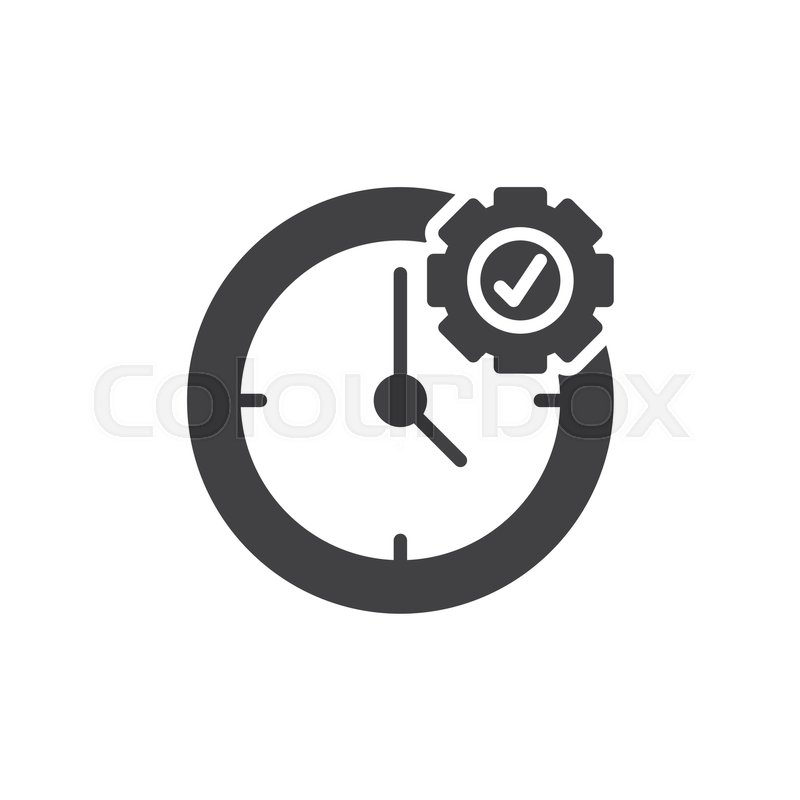 800x800 Time Management Icon Vector, Filled Stock Vector Colourbox